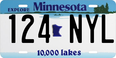 MN license plate 124NYL