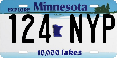 MN license plate 124NYP