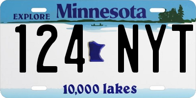 MN license plate 124NYT