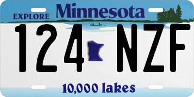 MN license plate 124NZF
