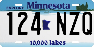 MN license plate 124NZQ
