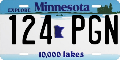 MN license plate 124PGN