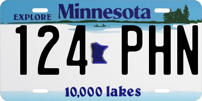 MN license plate 124PHN