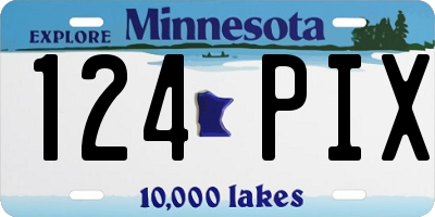 MN license plate 124PIX