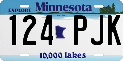 MN license plate 124PJK