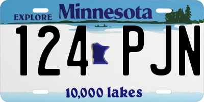 MN license plate 124PJN
