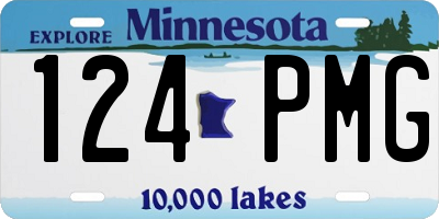MN license plate 124PMG