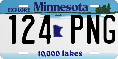 MN license plate 124PNG
