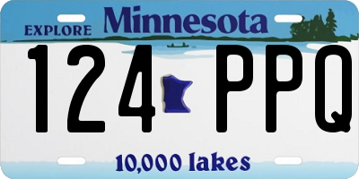 MN license plate 124PPQ