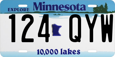MN license plate 124QYW