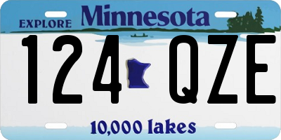MN license plate 124QZE