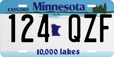 MN license plate 124QZF