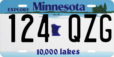 MN license plate 124QZG