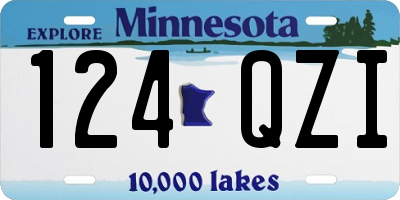 MN license plate 124QZI