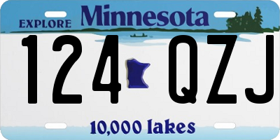 MN license plate 124QZJ