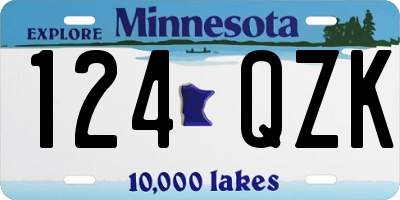 MN license plate 124QZK