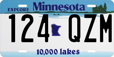MN license plate 124QZM
