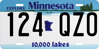 MN license plate 124QZO