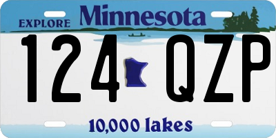 MN license plate 124QZP