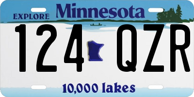 MN license plate 124QZR