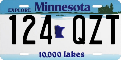 MN license plate 124QZT