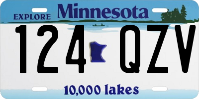 MN license plate 124QZV