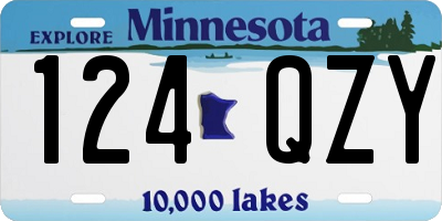 MN license plate 124QZY