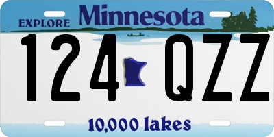 MN license plate 124QZZ