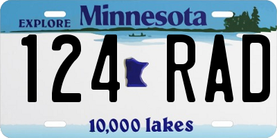 MN license plate 124RAD