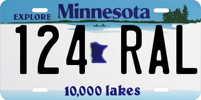 MN license plate 124RAL