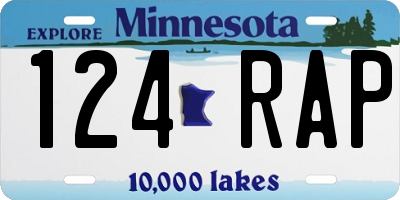 MN license plate 124RAP