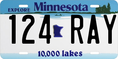 MN license plate 124RAY
