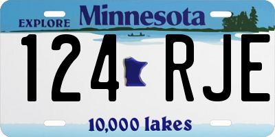 MN license plate 124RJE