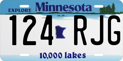 MN license plate 124RJG