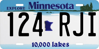 MN license plate 124RJI