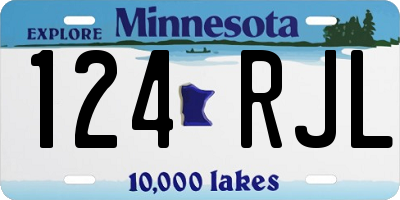 MN license plate 124RJL