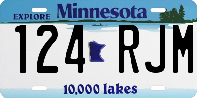 MN license plate 124RJM