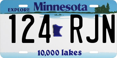 MN license plate 124RJN