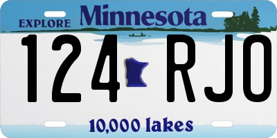 MN license plate 124RJO