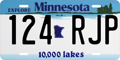 MN license plate 124RJP