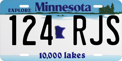 MN license plate 124RJS