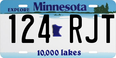 MN license plate 124RJT
