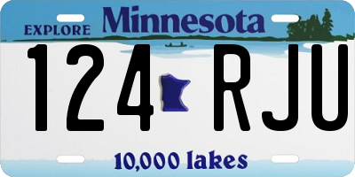 MN license plate 124RJU