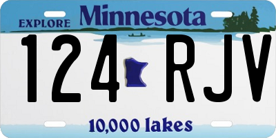 MN license plate 124RJV