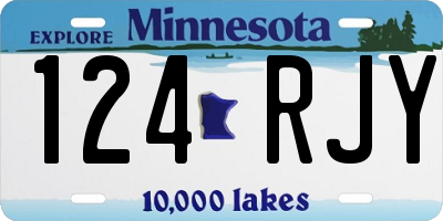 MN license plate 124RJY