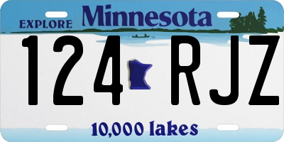 MN license plate 124RJZ