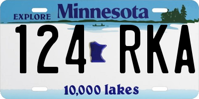MN license plate 124RKA