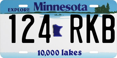MN license plate 124RKB