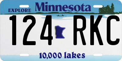 MN license plate 124RKC