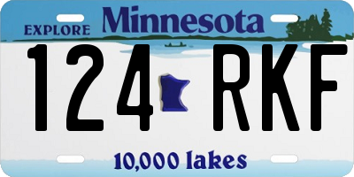 MN license plate 124RKF